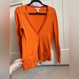 Banana Republic orange cardigan